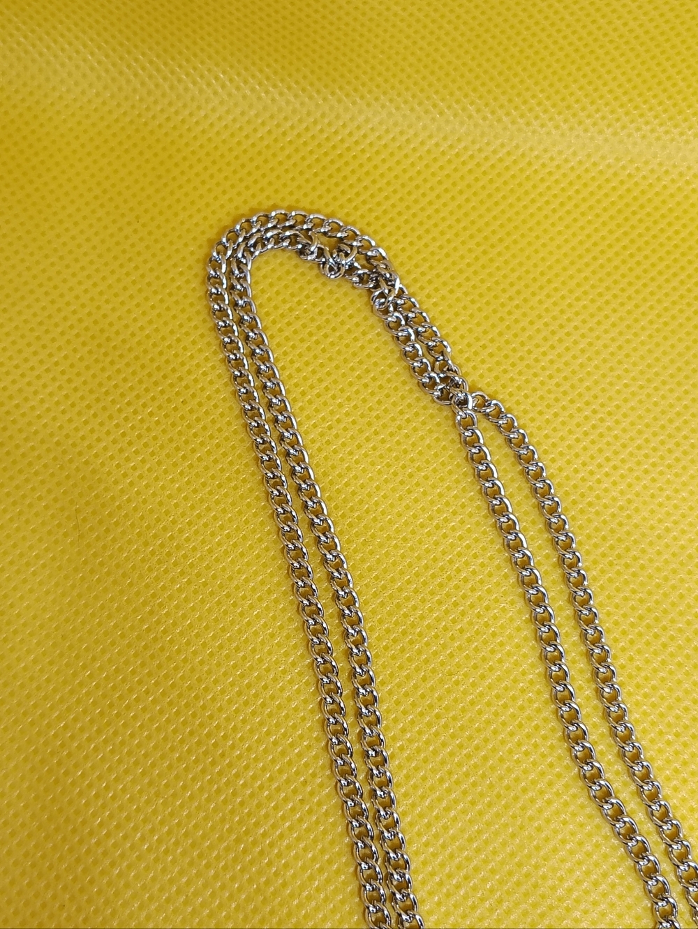 Silver-tone Chain Necklace with Black Cross Pendant - Picture 3 of 5